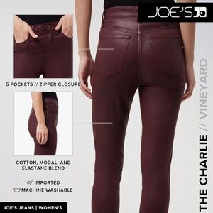NWT – Joe’s Jeans The Charlie High Rise Skinny Ankle Jean in Vineyard Brown, 24